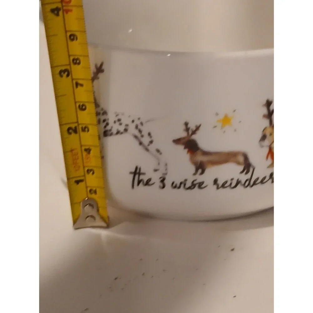 Ciroa Bowl 3 wise reindeer Celebrate Christmas Dog porcelain Australia